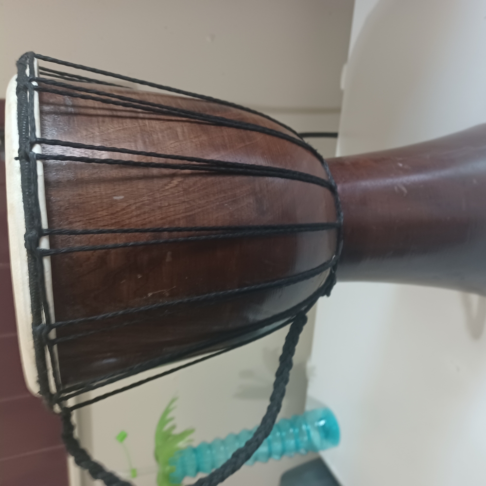 Nested Bean Brown Djembe Drum